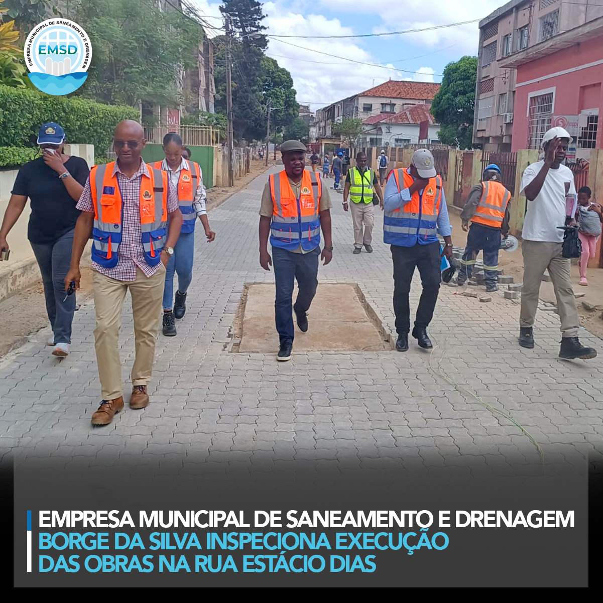 Borge da Silva Fiscaliza Obras da Rua Estácio Dias